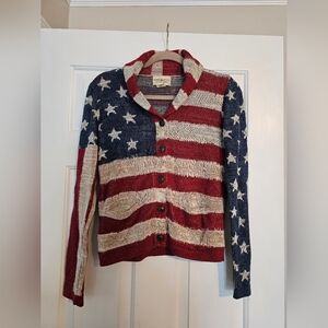 Denim & Supply Ralph Lauren American Flag Cardigan Sweater